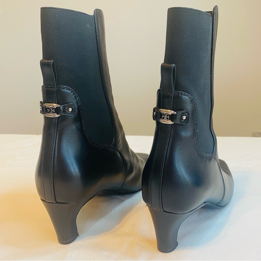 Sam Edelman Sleek Black Heeled Boots - Picture 4 of 7
